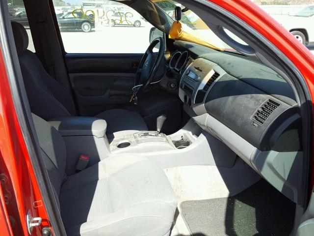 5TEJU62N27Z446200 - 2007 TOYOTA TACOMA DOU RED photo 5