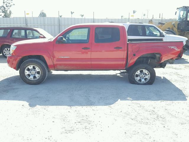 5TEJU62N27Z446200 - 2007 TOYOTA TACOMA DOU RED photo 9