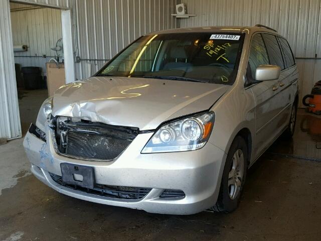 5FNRL38417B435774 - 2007 HONDA ODYSSEY SILVER photo 2