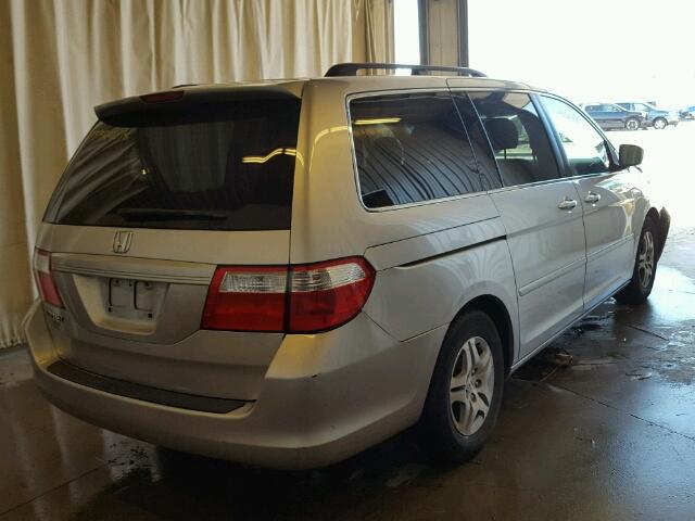 5FNRL38417B435774 - 2007 HONDA ODYSSEY SILVER photo 4