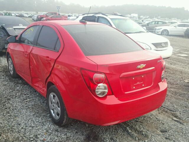 1G1JA5SHXF4157644 - 2015 CHEVROLET SONIC LS RED photo 3