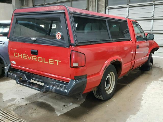 1GCCS1449V8206243 - 1997 CHEVROLET S TRUCK S1 RED photo 4