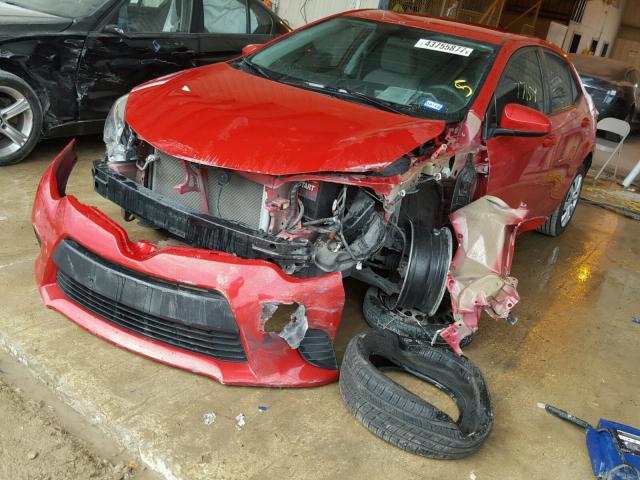 5YFBURHE5EP038578 - 2014 TOYOTA COROLLA L RED photo 2