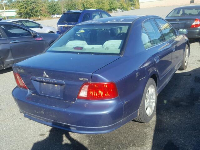 4A3AA46GX3E052124 - 2003 MITSUBISHI GALANT BLUE photo 4