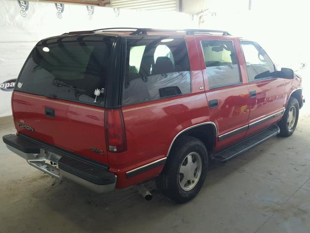 1GKEC13R9XJ748624 - 1999 GMC YUKON RED photo 4