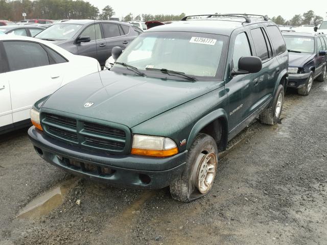 1B4HS28YXXF530788 - 1999 DODGE DURANGO GREEN photo 2