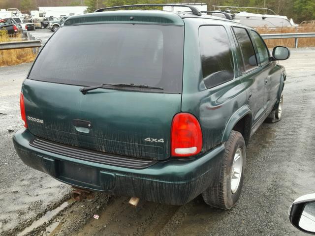 1B4HS28YXXF530788 - 1999 DODGE DURANGO GREEN photo 4