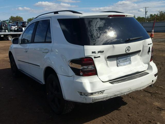 4JGBB86E59A519214 - 2009 MERCEDES-BENZ ML 350 WHITE photo 3