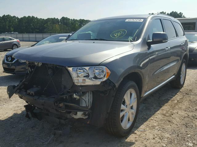 1C4RDHDG0DC611300 - 2013 DODGE DURANGO CR GRAY photo 2