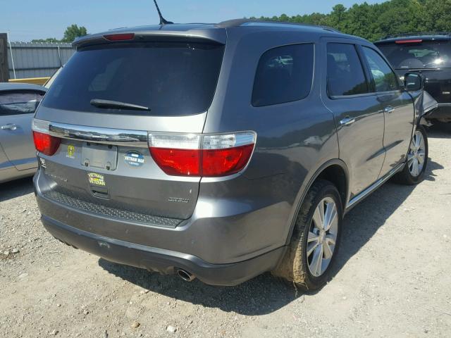 1C4RDHDG0DC611300 - 2013 DODGE DURANGO CR GRAY photo 4