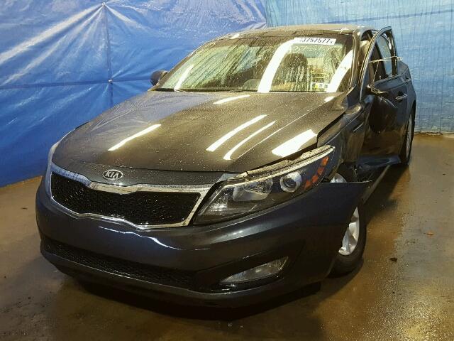 KNAGN4A72B5158832 - 2011 KIA OPTIMA EX BLUE photo 2