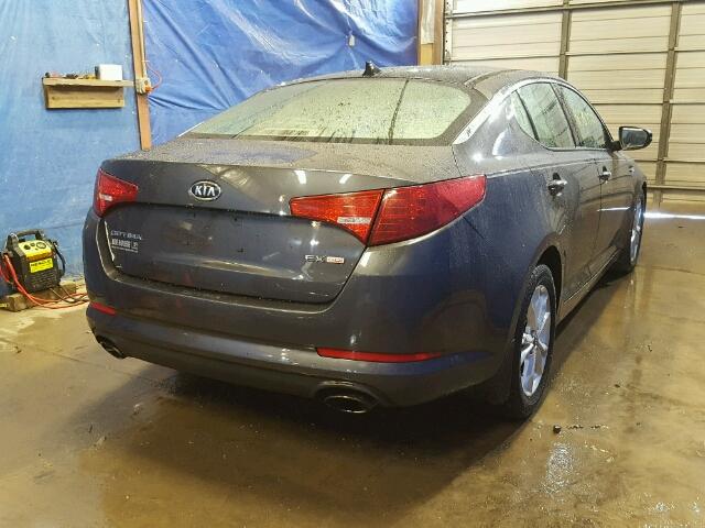 KNAGN4A72B5158832 - 2011 KIA OPTIMA EX BLUE photo 4