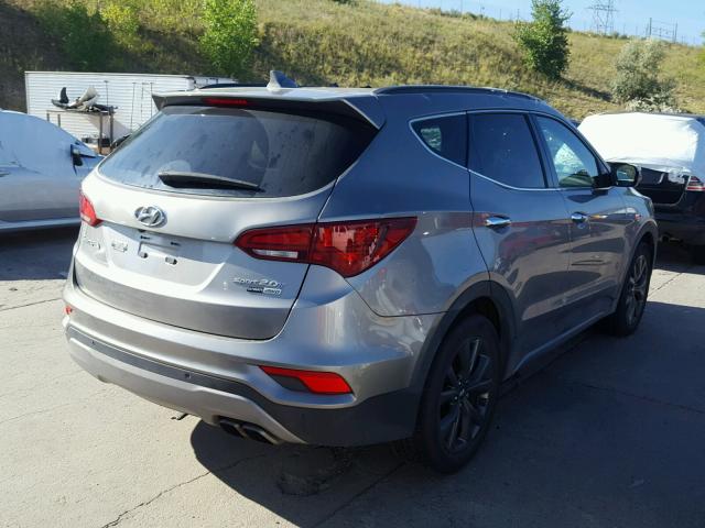 5NMZWDLA9HH040848 - 2017 HYUNDAI SANTA FE S GRAY photo 4