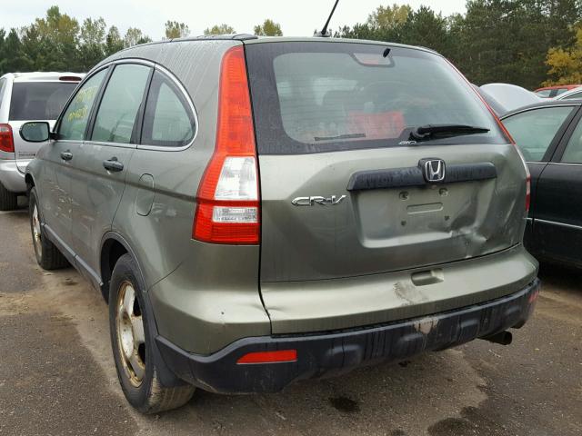 JHLRE48357C051262 - 2007 HONDA CR-V GREEN photo 3