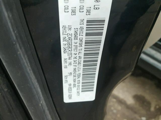 2C4RDGBG8CR155744 - 2012 DODGE GRAND CARA BLACK photo 10