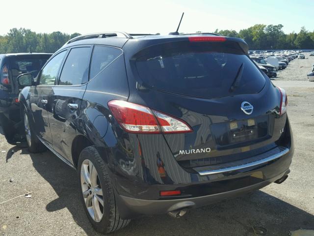 JN8AZ1MU4BW067024 - 2011 NISSAN MURANO S BLACK photo 3