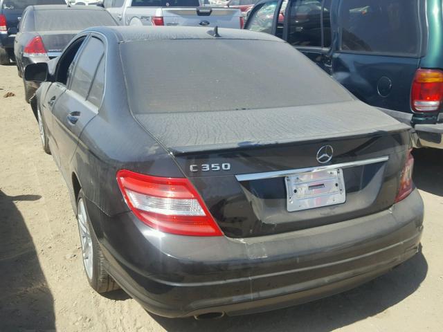 WDDGF56X58F177110 - 2008 MERCEDES-BENZ C 350 BLACK photo 3