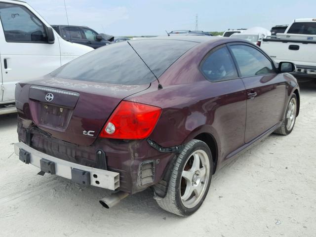JTKDE177760132590 - 2006 TOYOTA SCION TC 勃艮第红 照片 4