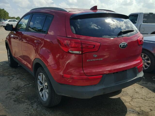 KNDPB3AC4E7655764 - 2014 KIA SPORTAGE RED photo 3