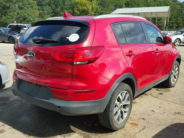 KNDPB3AC4E7655764 - 2014 KIA SPORTAGE RED photo 4