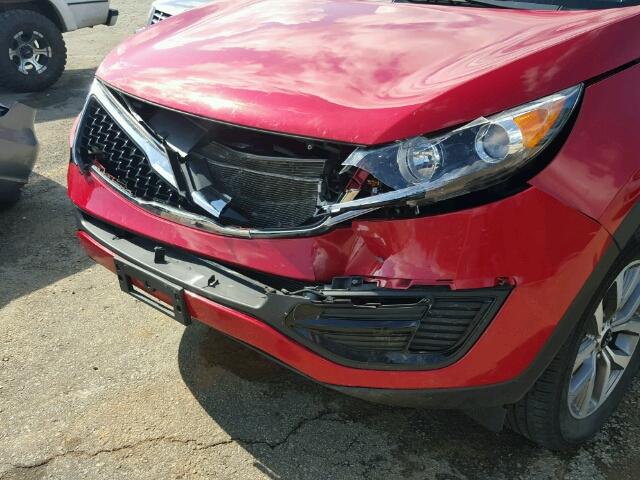 KNDPB3AC4E7655764 - 2014 KIA SPORTAGE RED photo 9