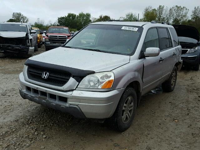 5FNYF18475B046674 - 2005 HONDA PILOT SILVER photo 2