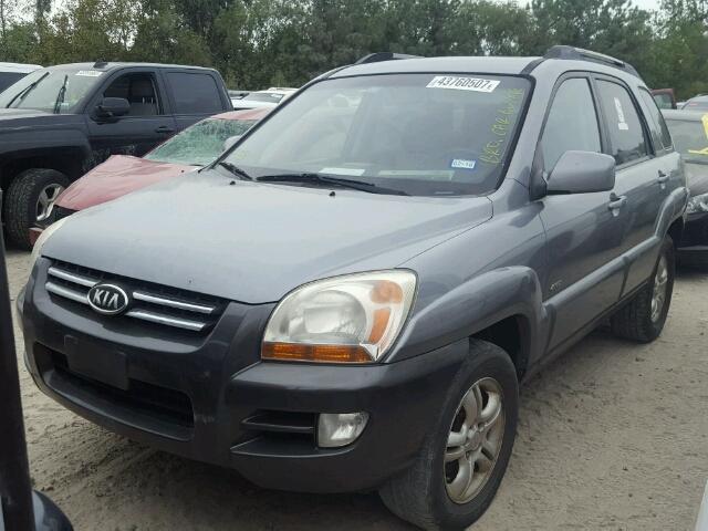 KNDJE723377318847 - 2007 KIA SPORTAGE E GRAY photo 2