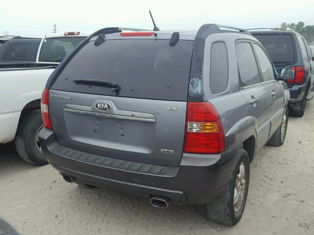 KNDJE723377318847 - 2007 KIA SPORTAGE E GRAY photo 4