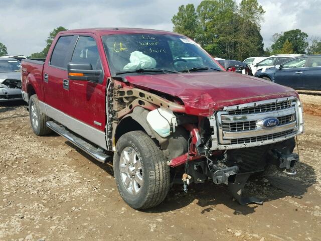 1FTFW1ET0EFB73281 - 2014 FORD F150 RED photo 1