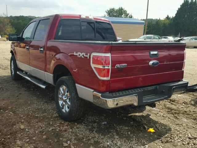 1FTFW1ET0EFB73281 - 2014 FORD F150 RED photo 3