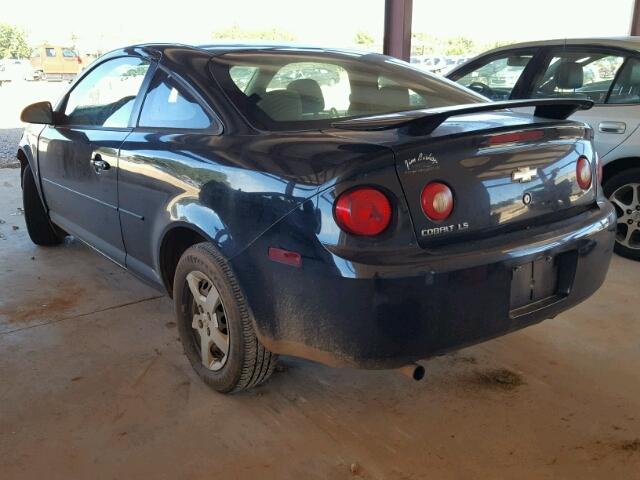 1G1AK15F177266025 - 2007 CHEVROLET COBALT BLACK photo 3