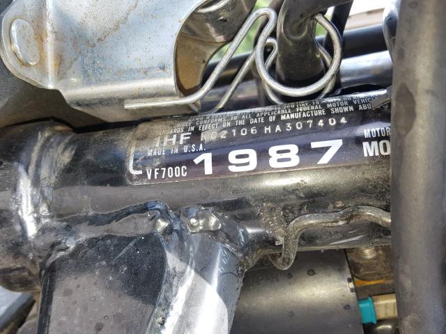 1HFRC2106HA307404 - 1987 HONDA VF700 C BLUE photo 10