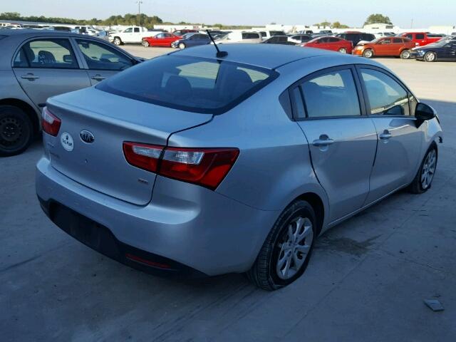 KNADM4A36D6171955 - 2013 KIA RIO SILVER photo 4