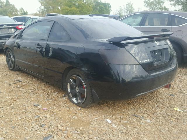 2HGFG12858H575010 - 2008 HONDA CIVIC EX BLACK photo 3