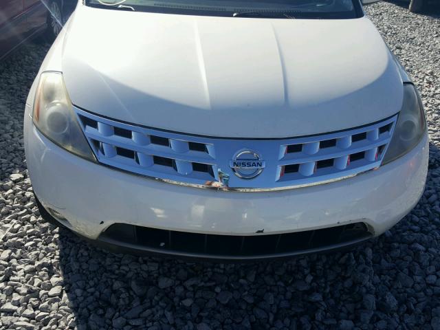 JN8AZ08T34W217509 - 2004 NISSAN MURANO WHITE photo 9