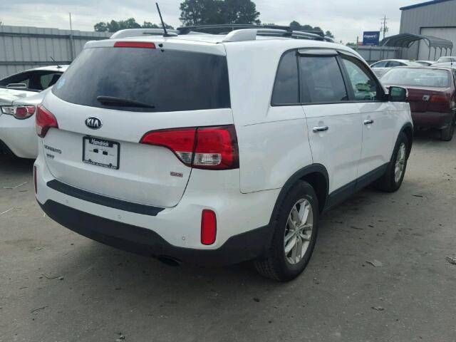 5XYKT4A71EG473183 - 2014 KIA SORENTO WHITE photo 4