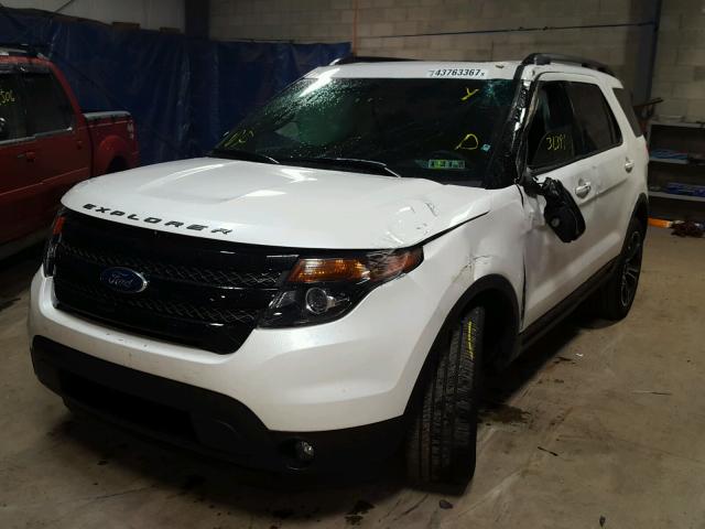 1FM5K8GT1FGC11296 - 2015 FORD EXPLORER S WHITE photo 2