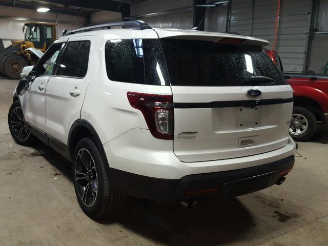 1FM5K8GT1FGC11296 - 2015 FORD EXPLORER S WHITE photo 3