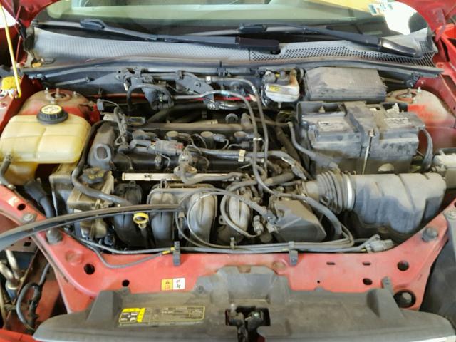 1FAFP34N57W360536 - 2007 FORD FOCUS ZX4 RED photo 7