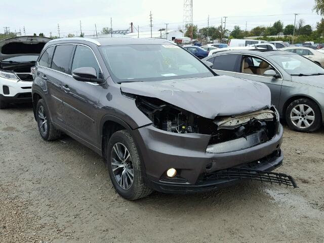 5TDJKRFH6GS345928 - 2016 TOYOTA HIGHLANDER GRAY photo 1