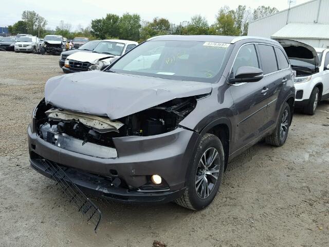 5TDJKRFH6GS345928 - 2016 TOYOTA HIGHLANDER GRAY photo 2