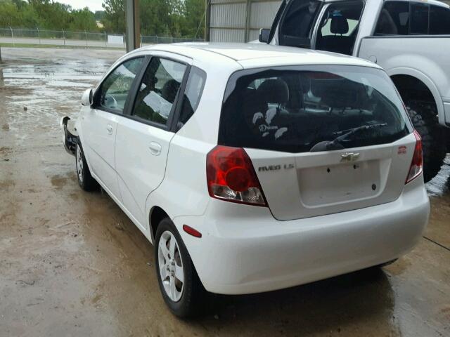 KL1TD62695B344113 - 2005 CHEVROLET AVEO WHITE photo 3