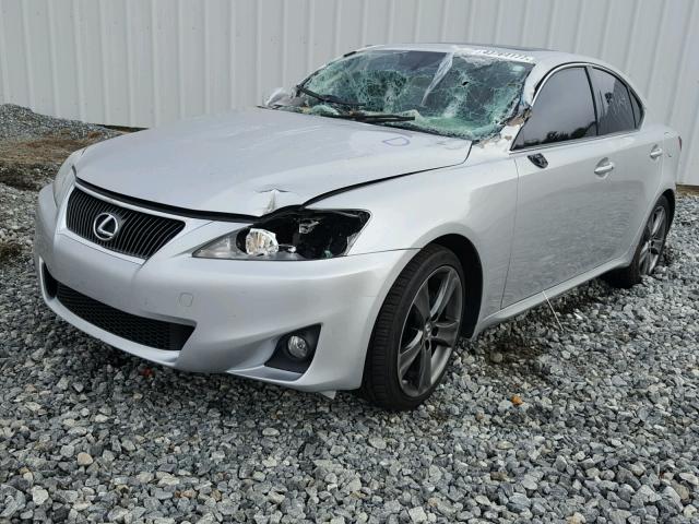 JTHBF5C29B5151991 - 2011 LEXUS IS 250 SILVER photo 2