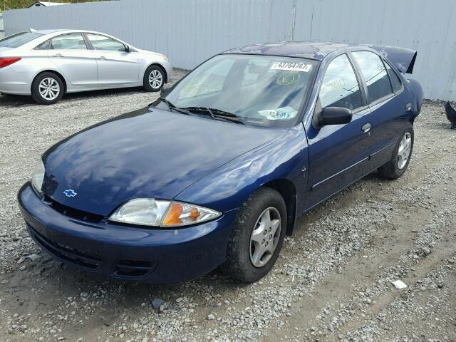 1G1JC524717413690 - 2001 CHEVROLET CAVALIER B BLUE photo 2