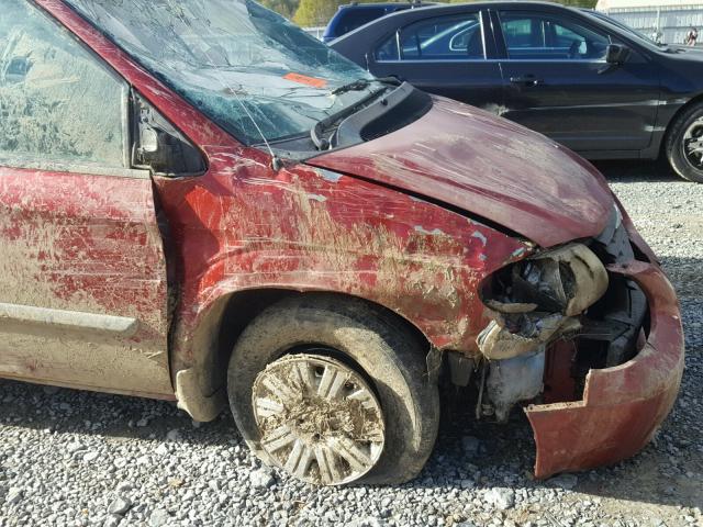 1A4GJ45R47B180439 - 2007 CHRYSLER TOWN & COU RED photo 9