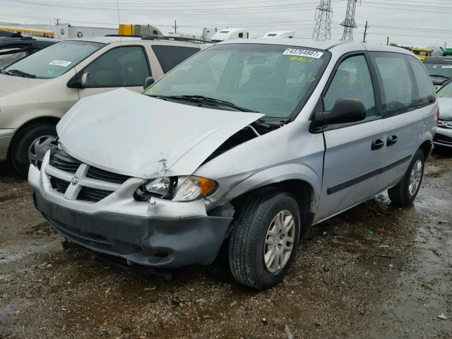 1D4GP25B45B316998 - 2005 DODGE CARAVAN SILVER photo 2