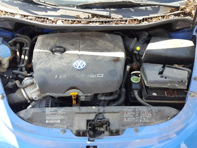 3VWCD21C01M431763 - 2001 VOLKSWAGEN NEW BEETLE BLUE photo 7