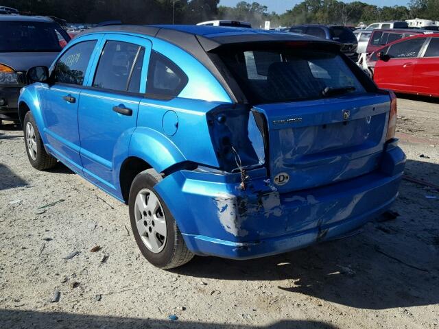 1B3HB28B18D650976 - 2008 DODGE CALIBER BLUE photo 3