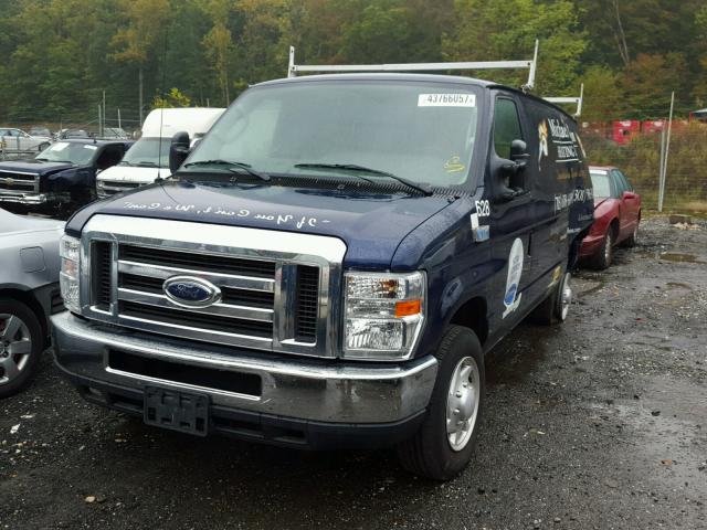 1FTNE1EW2DDB33674 - 2013 FORD ECONOLINE BLUE photo 2