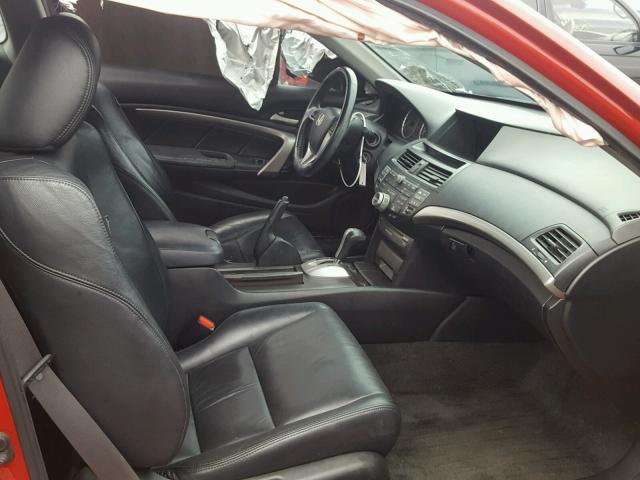 1HGCS2B86AA000765 - 2010 HONDA ACCORD RED photo 5